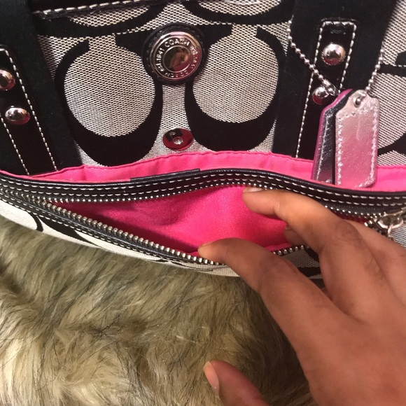 Black & Gray Coach Bag - Picture 4 of 6